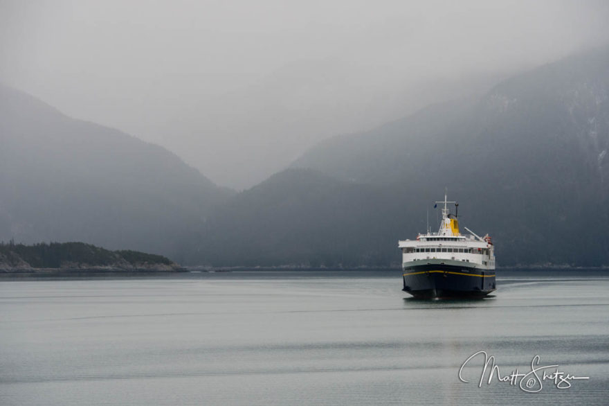 Guests arriving on the Alaska Marine Highway from Juneau